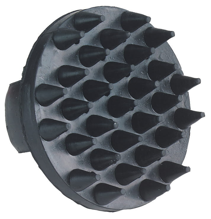 Zgrzebło do masażu konia, gumowe, czarny, 11 cm, Covalliero - Cavalo